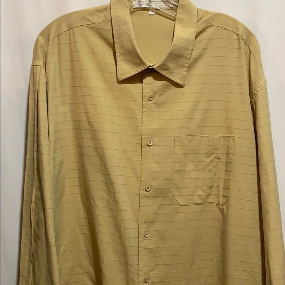 PERRY ELLIS SHIRT PALE GOLDENROD SZ XXL SQ HEM